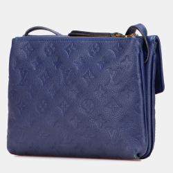 Pre Owned Louis Vuitton Blue Monogram Empreinte Twice