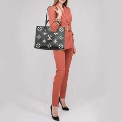 Pre Owned Louis Vuitton Bicolour Monogram Empreinte Leather OnTheGo MM Bag