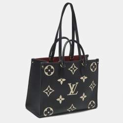 Pre Owned Louis Vuitton Bicolour Monogram Empreinte Leather OnTheGo MM Bag