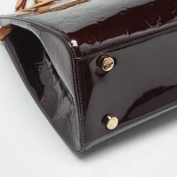 Pre Owned Louis Vuitton Amarante Monogram Vernis Brea GM Bag