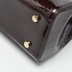 Pre Owned Louis Vuitton Amarante Monogram Vernis Brea GM Bag