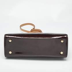 Pre Owned Louis Vuitton Amarante Monogram Vernis Brea GM Bag