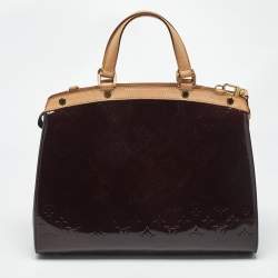Pre Owned Louis Vuitton Amarante Monogram Vernis Brea GM Bag