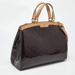 Pre Owned Louis Vuitton Amarante Monogram Vernis Brea GM Bag