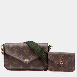 Pre Owned Louis Vuitton Brown Monogram Felicie Strap And Go