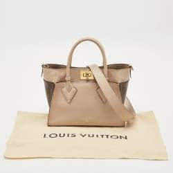 Pre Owned Louis Vuitton Greige Monogram Leather and Canvas On My Side PM Bag