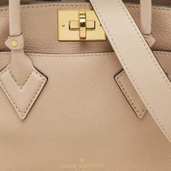 Pre Owned Louis Vuitton Greige Monogram Leather and Canvas On My Side PM Bag