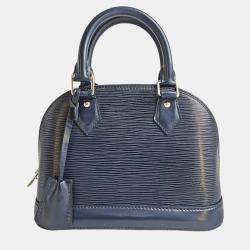 Pre Owned Louis Vuitton Alma BB Navy Epi Leather Shoulder Bag