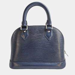 Pre Owned Louis Vuitton Alma BB Navy Epi Leather Shoulder Bag