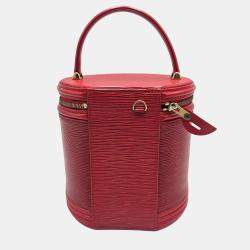 Pre Owned Louis Vuitton Cannes Red Epi Leather Vanity Case