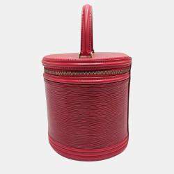 Pre Owned Louis Vuitton Cannes Red Epi Leather Vanity Case