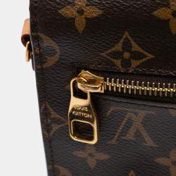 Pre Owned Louis Vuitton Brown Monogram Pochette Metis Bag