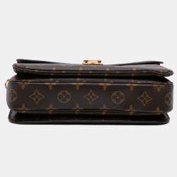 Pre Owned Louis Vuitton Brown Monogram Pochette Metis Bag