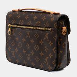 Pre Owned Louis Vuitton Brown Monogram Pochette Metis Bag