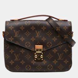 Pre Owned Louis Vuitton Brown Monogram Pochette Metis Bag