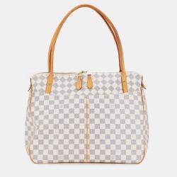 Pre Owned Louis Vuitton White Damier Azur Figheri GM Tote