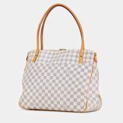 Pre Owned Louis Vuitton White Damier Azur Figheri GM Tote