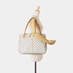 Pre Owned Louis Vuitton White Damier Azur Figheri GM Tote