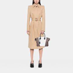 Pre Owned Louis Vuitton Brown White Bicolor Taurillon Cuir Soft Lockit PM