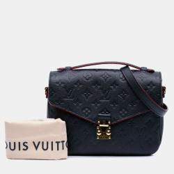Pre Owned Louis Vuitton Blue Monogram Empreinte Pochette Metis