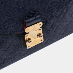 Pre Owned Louis Vuitton Blue Monogram Empreinte Pochette Metis