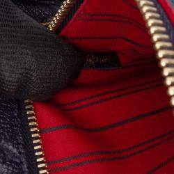 Pre Owned Louis Vuitton Blue Monogram Empreinte Pochette Metis