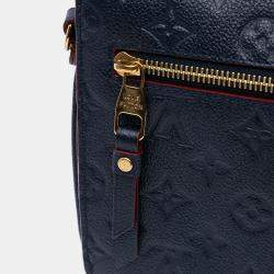 Pre Owned Louis Vuitton Blue Monogram Empreinte Pochette Metis