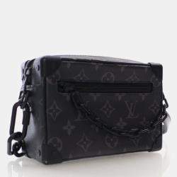Pre Owned Louis Vuitton Soft Trunk Monogram Eclipse Canvas Shoulder Bag