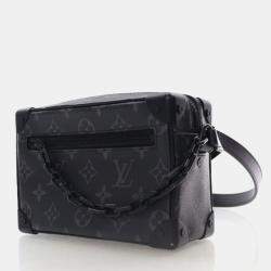 Pre Owned Louis Vuitton Soft Trunk Monogram Eclipse Canvas Shoulder Bag
