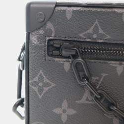 Pre Owned Louis Vuitton Soft Trunk Monogram Eclipse Canvas Shoulder Bag