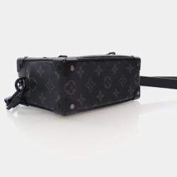 Pre Owned Louis Vuitton Soft Trunk Monogram Eclipse Canvas Shoulder Bag