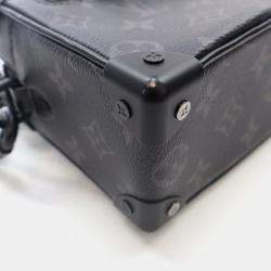 Pre Owned Louis Vuitton Soft Trunk Monogram Eclipse Canvas Shoulder Bag