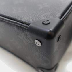 Pre Owned Louis Vuitton Soft Trunk Monogram Eclipse Canvas Shoulder Bag