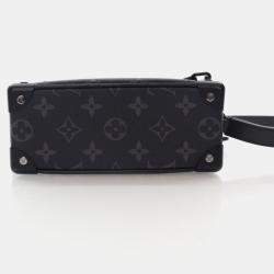 Pre Owned Louis Vuitton Soft Trunk Monogram Eclipse Canvas Shoulder Bag