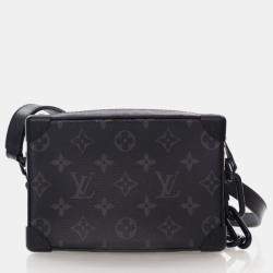 Pre Owned Louis Vuitton Soft Trunk Monogram Eclipse Canvas Shoulder Bag
