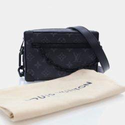 Pre Owned Louis Vuitton Soft Trunk Monogram Eclipse Canvas Shoulder Bag