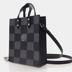 Pre Owned Louis Vuitton Sac Plat XS Damier Checkerboard Canvas Crossbody Bag