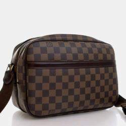 Pre Owned Louis Vuitton Reporter GM Brown Damier Ebene Coated Canvas Crossbody Bag