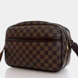 Pre Owned Louis Vuitton Reporter GM Brown Damier Ebene Coated Canvas Crossbody Bag