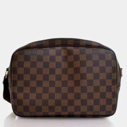 Pre Owned Louis Vuitton Reporter GM Brown Damier Ebene Coated Canvas Crossbody Bag