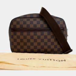 Pre Owned Louis Vuitton Reporter GM Brown Damier Ebene Coated Canvas Crossbody Bag