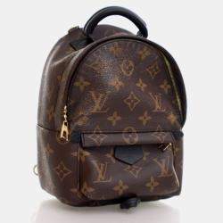Pre Owned Louis Vuitton Palm Springs Mini Brown Monogram Coated Canvas Backpack