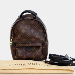Pre Owned Louis Vuitton Palm Springs Mini Brown Monogram Coated Canvas Backpack