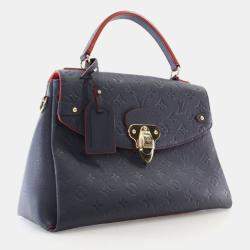 Pre Owned Louis Vuitton Georges MM Navy Blue Monogram Empreinte Leather Shoulder Bag