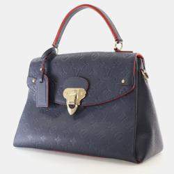 Pre Owned Louis Vuitton Georges MM Navy Blue Monogram Empreinte Leather Shoulder Bag