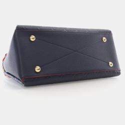 Pre Owned Louis Vuitton Georges MM Navy Blue Monogram Empreinte Leather Shoulder Bag