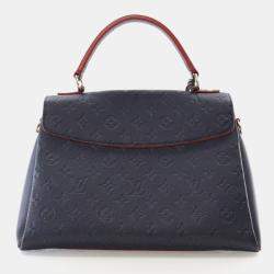 Pre Owned Louis Vuitton Georges MM Navy Blue Monogram Empreinte Leather Shoulder Bag