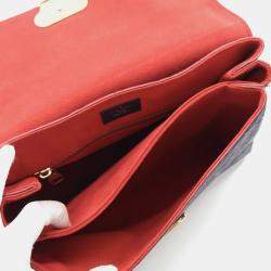 Pre Owned Louis Vuitton Georges MM Navy Blue Monogram Empreinte Leather Shoulder Bag