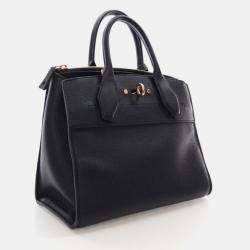 Pre Owned Louis Vuitton City Steamer PM Black Calfskin Tote Bag