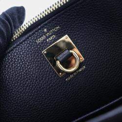 Pre Owned Louis Vuitton City Steamer PM Black Calfskin Tote Bag